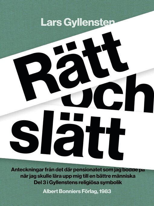 Title details for Rätt och slätt by Lars Gyllensten - Available